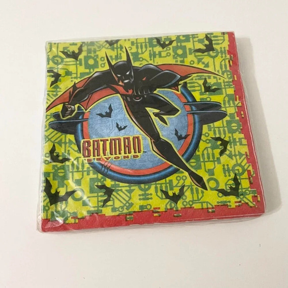 Vtg 1999 Batman Beyond Napkins Birthday Party Supplies Luncheon Beverage Napkins - Picture 9 of 11